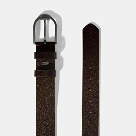 Erkek Kahve Deri Spor Kemer