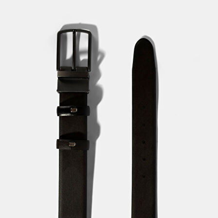 Erkek Siyah / Kahve Çift Taraflı Deri Kemer