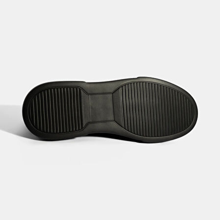 Erkek Siyah Bağcıklı Deri Günlük Ayakkabı