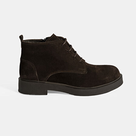 Kadın Kahve Bağcıklı Süet Bot