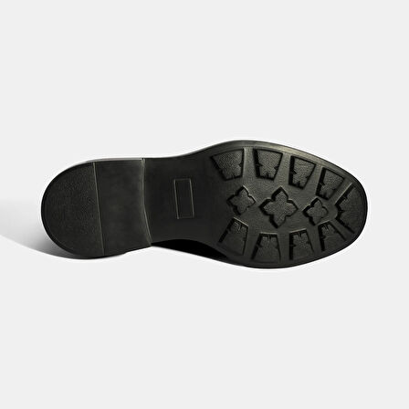 Erkek Siyah Bağcıklı Deri Klasik Ayakkabı