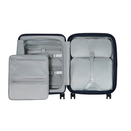 Samsonite Paralux Lacivert 55/20 Körüklü Kabin Boy Sert Valiz
