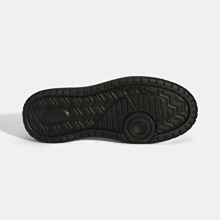 Erkek Siyah Lastik Bağcıklı Deri Sneaker