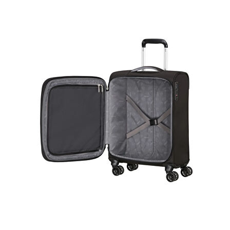 American Tourister Siyah Cloudrider 4 Tekerlekli Kabin Boy Valiz 55 cm