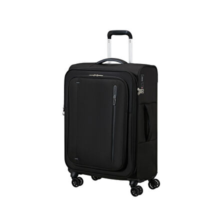 American Tourister Siyah Cloudrider 4 Tekerlekli Orta Boy Valiz 67 cm