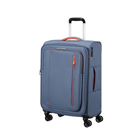 American Tourister Mavi Cloudrider 4 Tekerlekli Orta Boy Valiz 67 cm