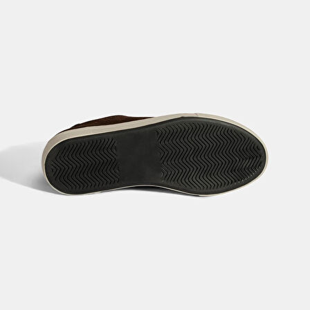Kadın Kahve Bağcıklı Kalın Tabanlı Süet Deri Sneaker