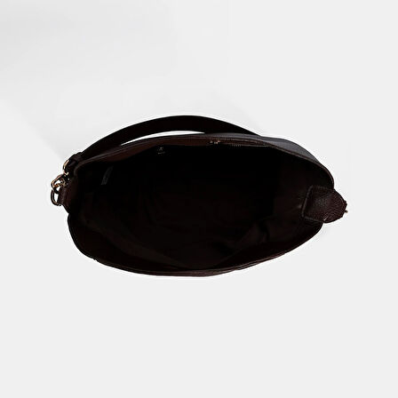 Kadın Kahve Püskül Aksesuarlı Omuz Çantası