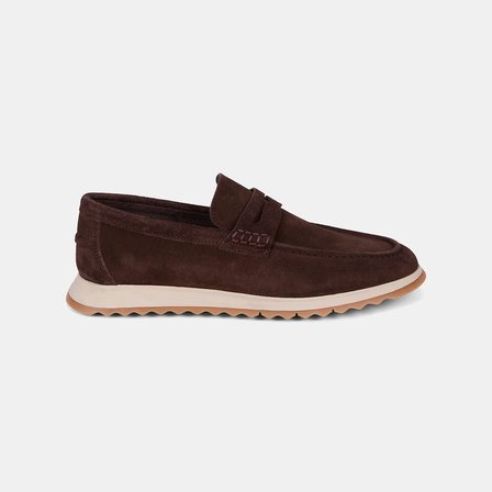 Erkek Acı Kahve Günlük Süet Deri Loafer
