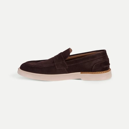 Erkek Kahve Klasik Süet Deri Loafer