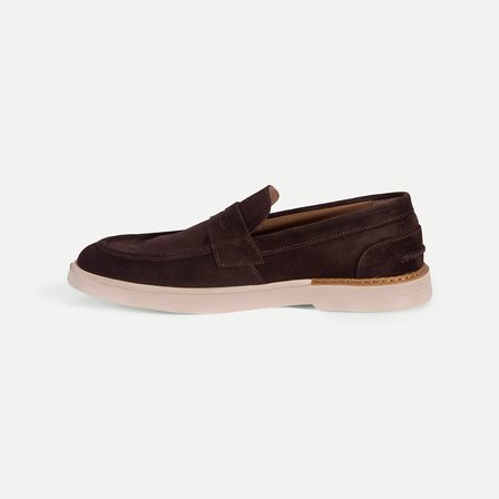 Erkek Kahve Klasik Süet Deri Loafer