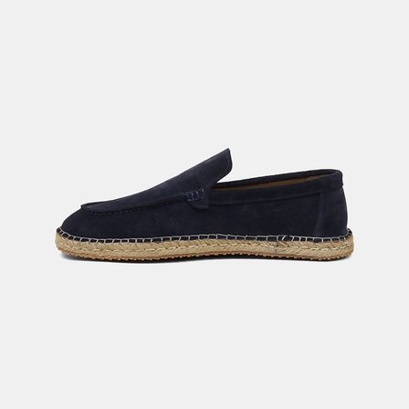 Erkek Lacivert Spor Süet Deri Espadril