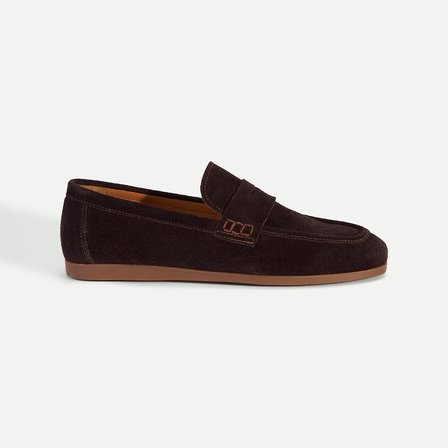 Erkek Kahve Klasik Süet Deri Loafer
