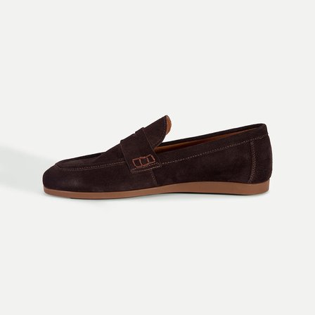 Erkek Kahve Klasik Süet Deri Loafer