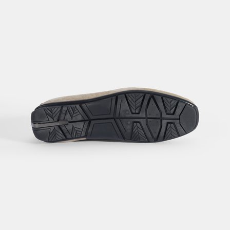 Erkek Bej Bağcıklı Süet Deri Loafer