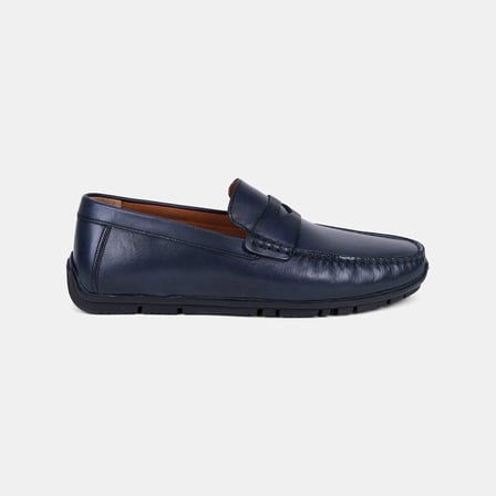 Erkek Lacivert Klasik Deri Loafer