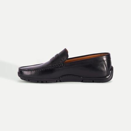 Erkek Siyah Günlük Deri Loafer