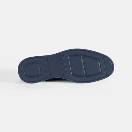 Erkek Lacivert Klasik Beyaz Tabanlı Süet Loafer