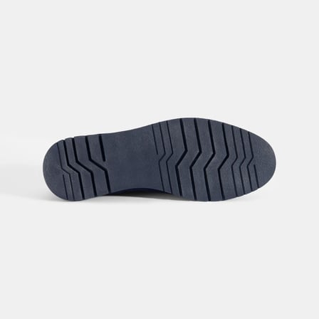 Erkek Lacivert Bağcıklı Süet Günlük Loafer