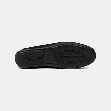 Erkek Siyah Metal Aksesuarlı Nubuk Deri Loafer