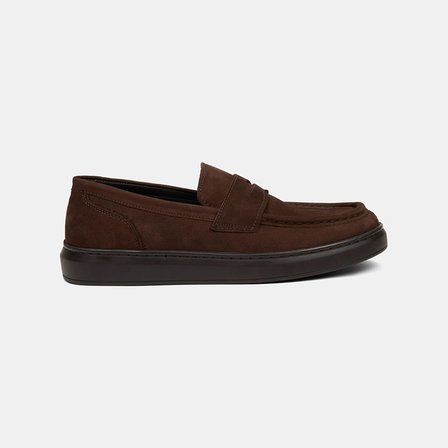 Erkek Kahve Nubuk Deri Loafer