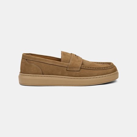 Erkek Vizon Nubuk Deri Loafer