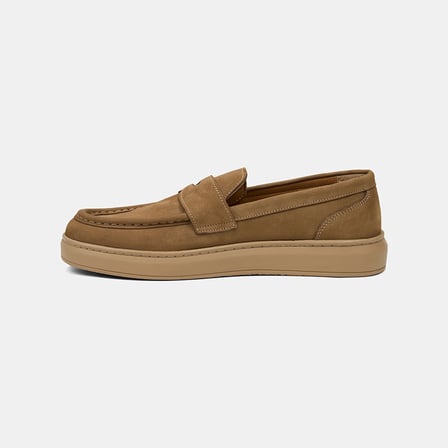 Erkek Vizon Nubuk Deri Loafer