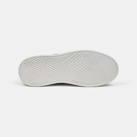 Erkek Siyah Bağcıklı Kroko Baskılı Deri Sneaker