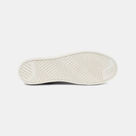Erkek Siyah Lastik Bağcıklı Deri Sneaker
