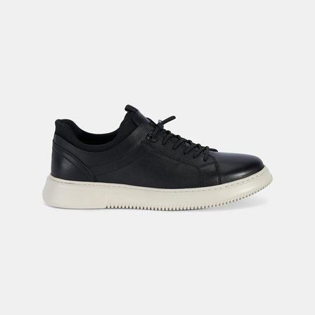 Erkek Siyah DesaComfort Deri Sneaker