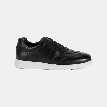 Erkek Siyah DesaComfort Deri Sneaker