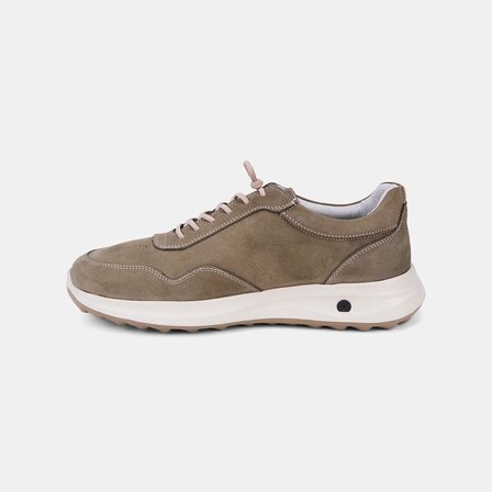 Erkek Haki DesaComfort Bağcıklı Deri Sneaker