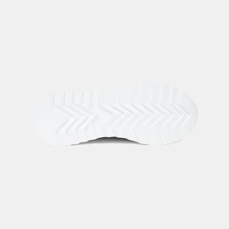 Kadın Kırık Beyaz Lastik Bağcıklı Dolgu Topuklu Deri Sneaker