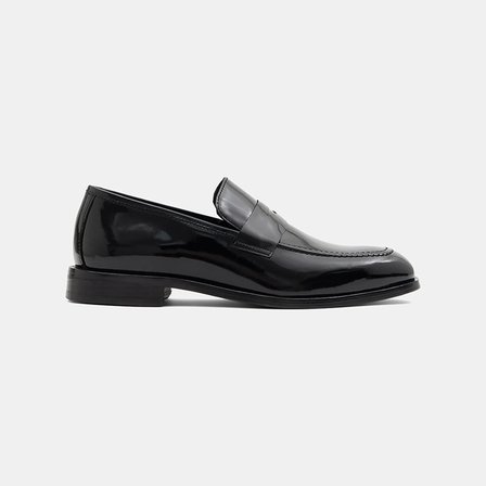 Erkek Siyah Klasik Rugan Deri Loafer