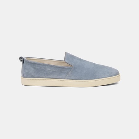 Erkek Mavi Günlük Süet Deri Loafer
