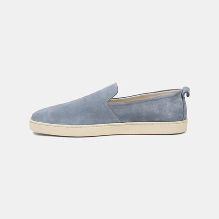 Erkek Mavi Günlük Süet Deri Loafer