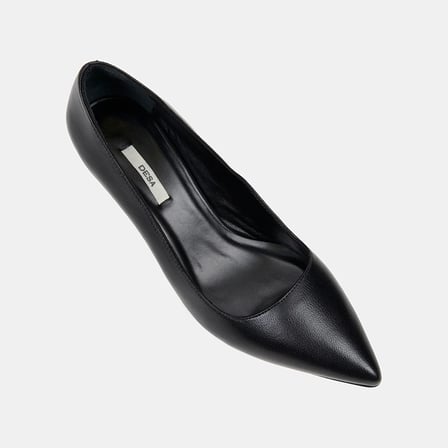 Kadın Siyah Sivri Burunlu Deri Stiletto