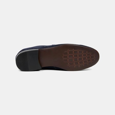 Erkek Lacivert Klasik Süet Loafer