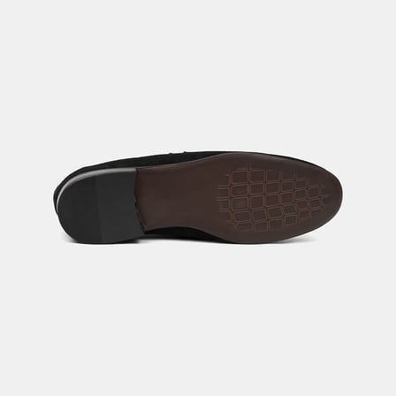 Erkek Siyah Klasik Süet Loafer
