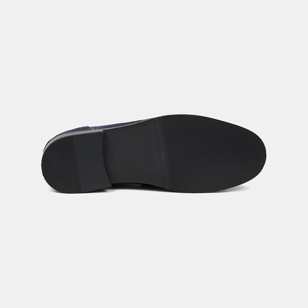 Erkek Lacivert Klasik Süet Deri Loafer