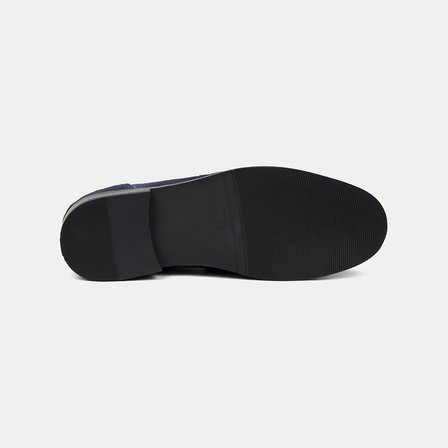 Erkek Lacivert Klasik Süet Deri Loafer
