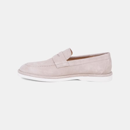 Erkek Bej Günlük Klasik Süet Loafer