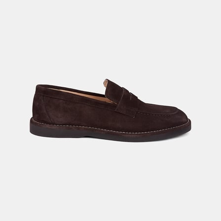 Erkek Acı Kahve Günlük Klasik Süet Loafer
