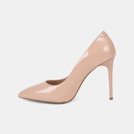 Kadın Ten Sivri Burunlu Klasik Rugan Deri Stiletto