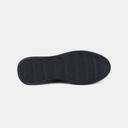 Erkek Siyah DesaComfort Esnek Bilekli Bağcıklı Deri Sneaker