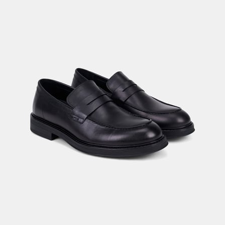 Erkek Siyah DesaComfort Klasik Deri Loafer