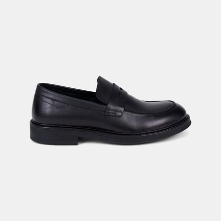 Erkek Siyah DesaComfort Klasik Deri Loafer