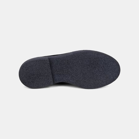 Kadın Siyah Metal Zımba Detaylı Süet Loafer