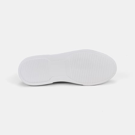 Erkek Siyah Bağcıklı Kalın Tabanlı Deri Sneaker 