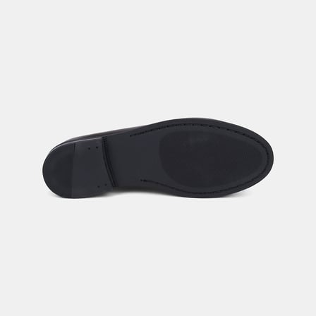 Kadın Kahve Metal Tokalı Püsküllü Deri Loafer